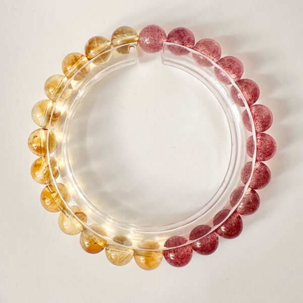 Citrine x Strawberry Quartz｜Wealth & Love｜Solar Sweetheart Energy Bracelet(A1018)
