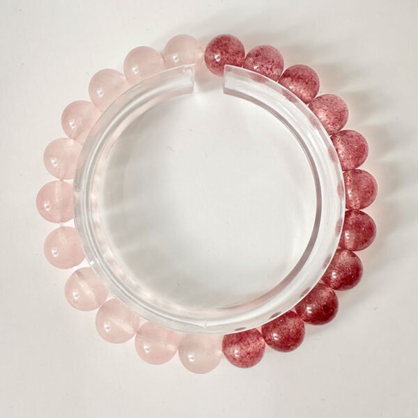 Rose Quartz x Strawberry Quartz｜Double Love Power｜Honeyed Heart Chakra Bracelet(A1019)
