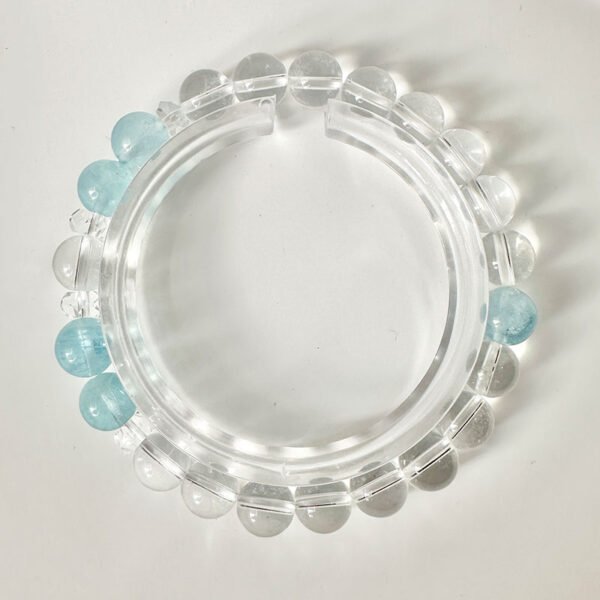 Clear Quartz x Aquamarine｜Purify & Empower｜Glacial Ocean Energy Bracelet(A1020)