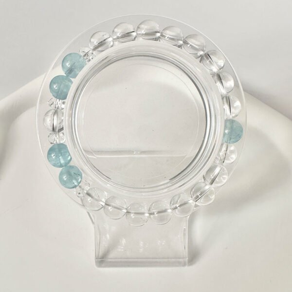 Clear Quartz x Aquamarine｜Purify & Empower｜Glacial Ocean Energy Bracelet(A1020) - Image 4