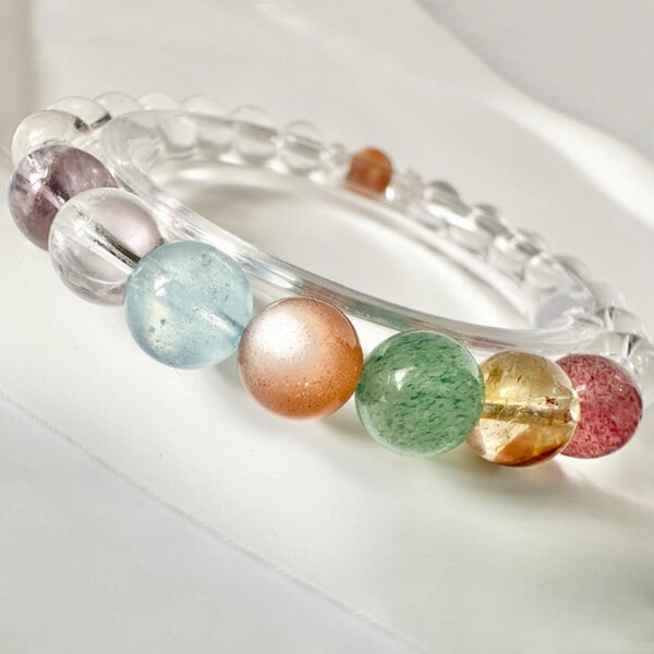 7-Crystal Matrix｜Clear Quartz x Dopamine Gems｜Ultimate Frequency Bracelet Guide(A1017) - Image 3